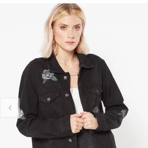 Black patchwork Selena jean jacket 💌